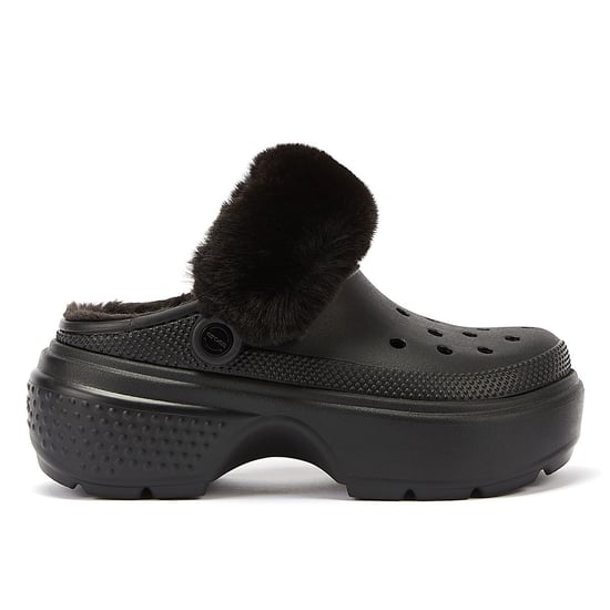 Crocs Stomp Gevoerd Klomp Dames Zwart Sandalen - Image 4