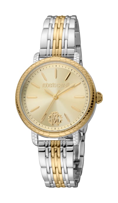 RC5L034M0075 Roberto Cavalli 4894626189753 Womens Quartz Stainless Steel Champagne Stainless Steel 5 ATM 32 mm Watch - Image 1