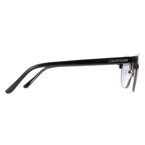 Calvin Klein Square Mens Shiny Black Solid Smoke CK20314S