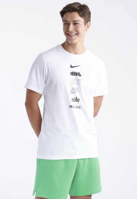 Nike Stack Logo Heren T-shirt in wit - Image 4