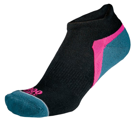 1000 Mile - Heren Actieve Lage Repreve Gevoerde Sportsokken - Zwart / Teal - Image 1