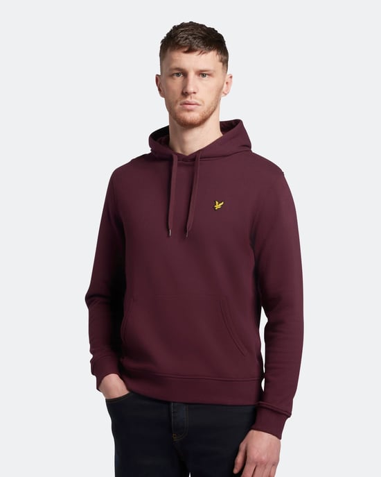 Lyle & Scott pullover hoodie in bordeauxrood - Image 2