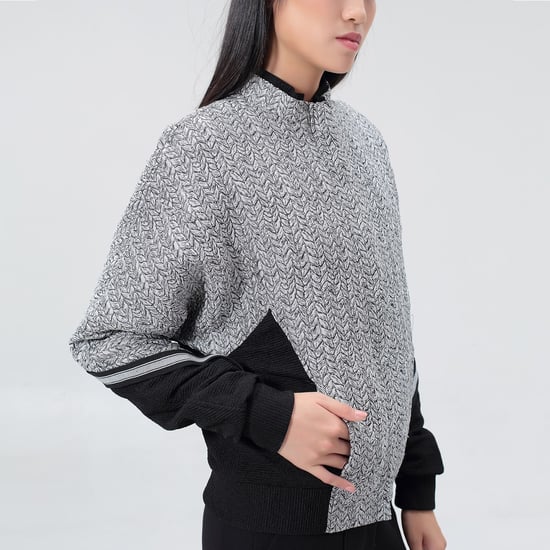 Bi-materiaal Jacquard-jas - Image 5