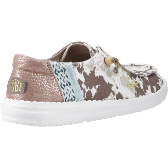 HEYDUDE Wendy Disco Koe Katoen Vrouwen Tan Loafers - Image 2
