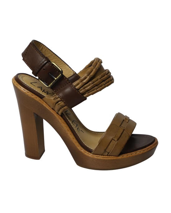 Lanvin Houten Hakken in Bruin Leder - Image 1
