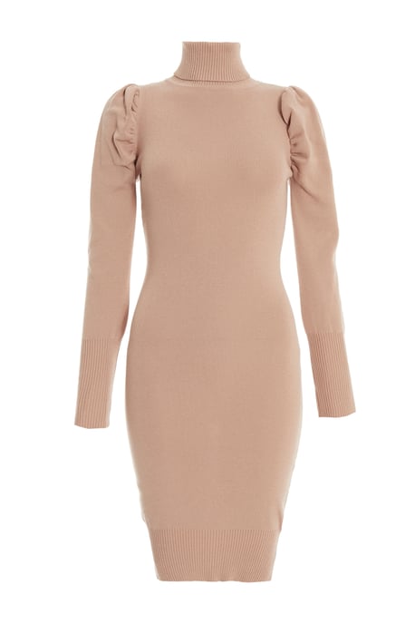 Stone Knitted Puff Sleeve Dress