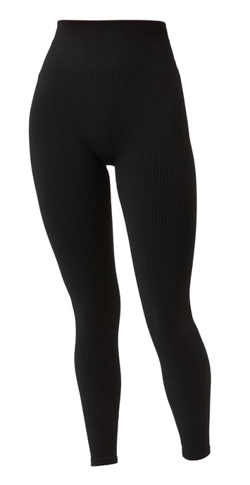 Björn Borg - Dames Naadloze Ribbels Vrije Tights Leggings - Zwart - Image 1