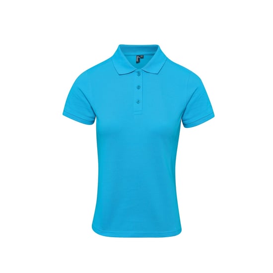 Premier Dames/dames Coolchecker Plus Piqu Polo met CoolPlus (Turquoise) - Image 1