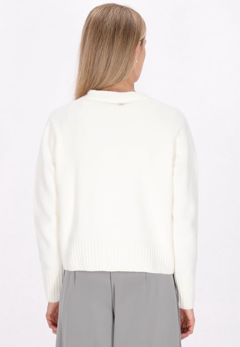 Dreimaster Vest Dames wolwit - Image 4