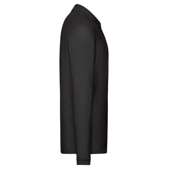 Fruit of the Loom Heren Premium Pique Poloshirt met lange mouwen (Zwart) - Image 3