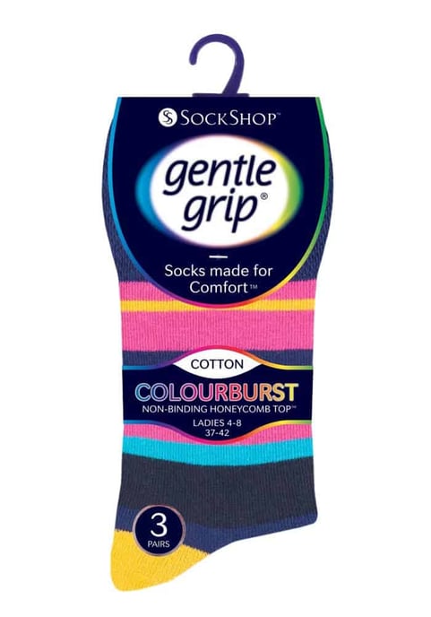 6 paar sokken zonder elastiek damessokken met zachte grip - GG189 - Image 2
