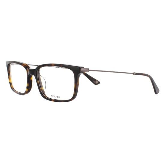 Police Rectangular Mens Shiny Havana Glasses