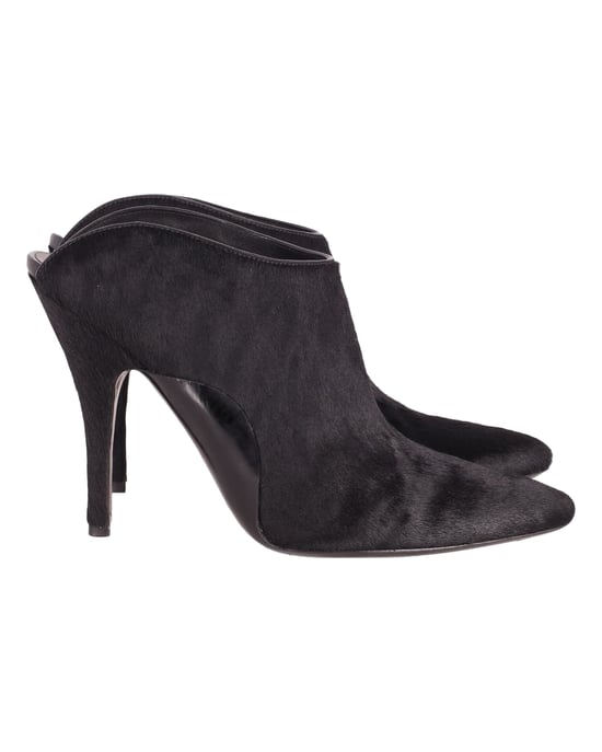 Alexander Wang Miranda Pony Muiltjes in Zwarte Wol - Image 1
