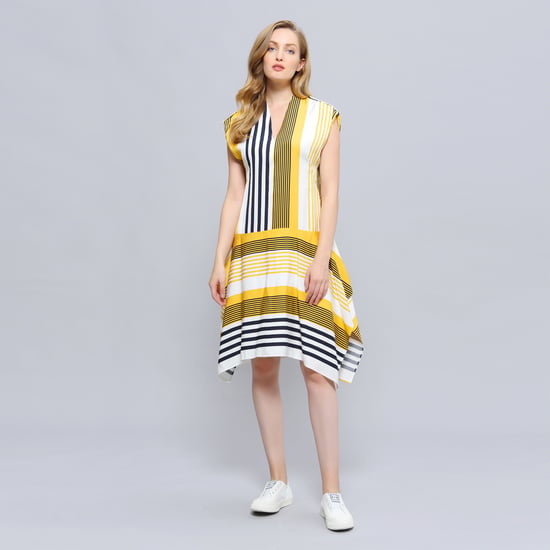 Stripe print game jurk - Image 2