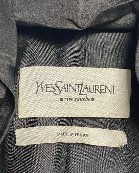 Yves Saint Laurent Rive Gauche Avondblazer in Zwarte Wol - Image 4