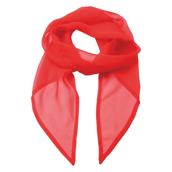 Premier Unisex Adult Colours Chiffon Scarf (Strawberry Red)