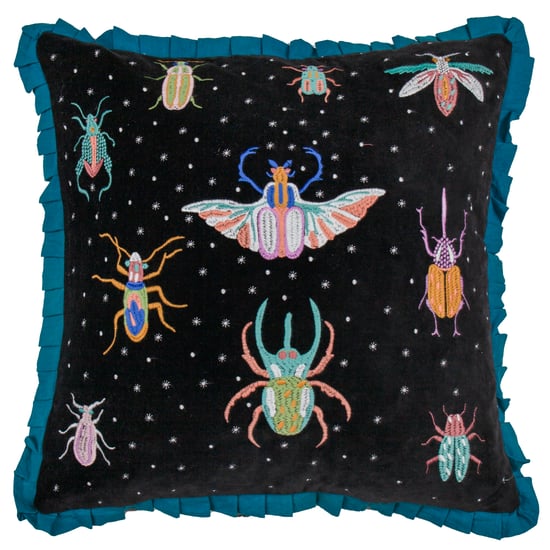 Wylder Darkling Beetles Embroidered Velvet Cushion Cover