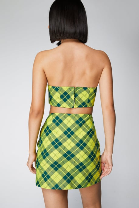 Check Tailored Mini Skirt