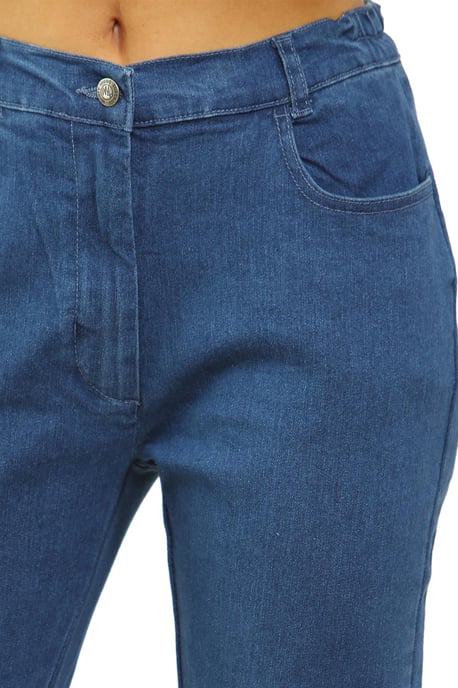 MYT Damesjeans met elastische taille aan de zijkant in blauw - Image 4