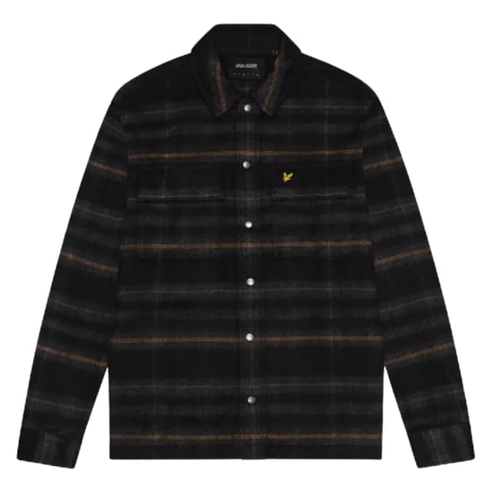 Lyle & Scott geborsteld tartan gitzwart overshirtjack - Image 1