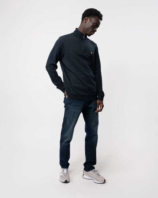 Lyle & Scott Heren Geborduurd Half Rits Sweatshirt - Image 3