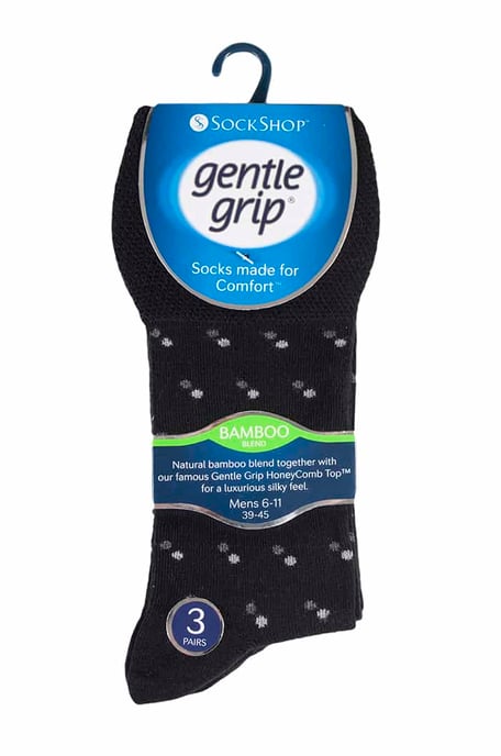 Set van 6 sokken zonder elastiek bamboesokken met zachte grip voor heren - SOMRM04 - Image 2