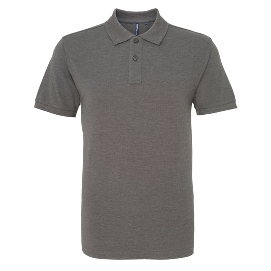 Asquith & Fox Mens Plain Short Sleeve Polo Shirt (Charcoal)