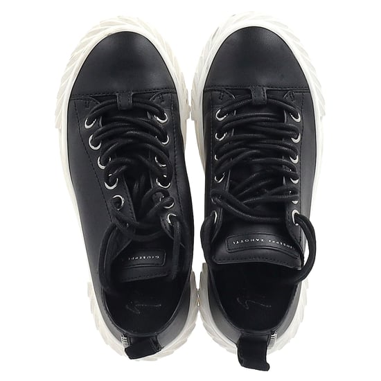 Giuseppe Zanotti Blabber Lage Sneakers in Zwart Leer - Image 3
