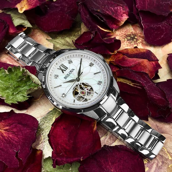 Bulova Automatic Ladies dameshorloge Zilverkleurig 96P181 - Image 3