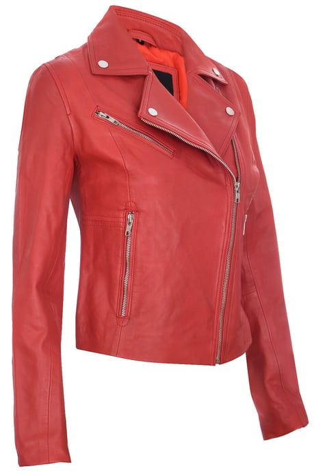 Smart women's leather biker jacket - Matlock