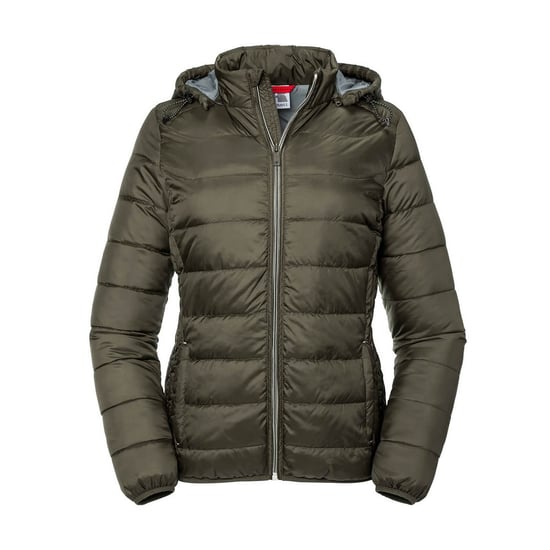 Russell Dames/dames Hooded Nano Jacket (Donkere Olijf) - Image 1