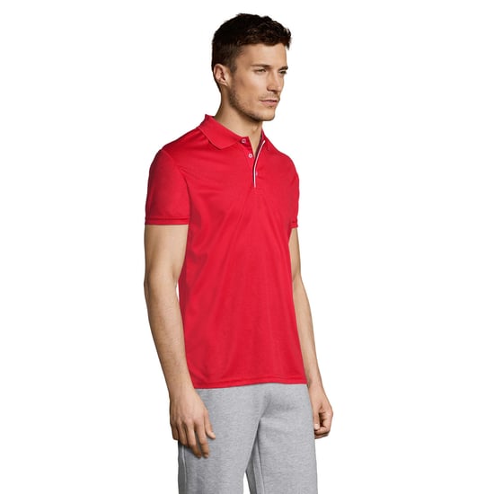 SOLS Heren Performer Sport Poloshirt (Rood) - Image 3