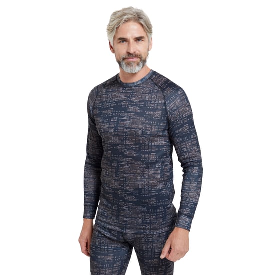 Mountain Warehouse Heren Talus Bedrukte Thermo Top met Lange Mouwen (Zwart) - Image 4