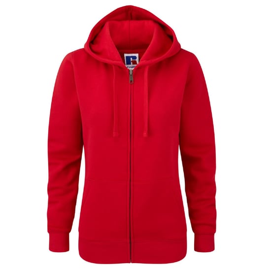 Russell Dames Premium Authentieke Hoodie met rits (3-laagse stof) (Klassiek rood) - Image 1