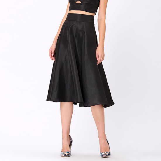 Wijd uitlopende taffeta rok - Image 1