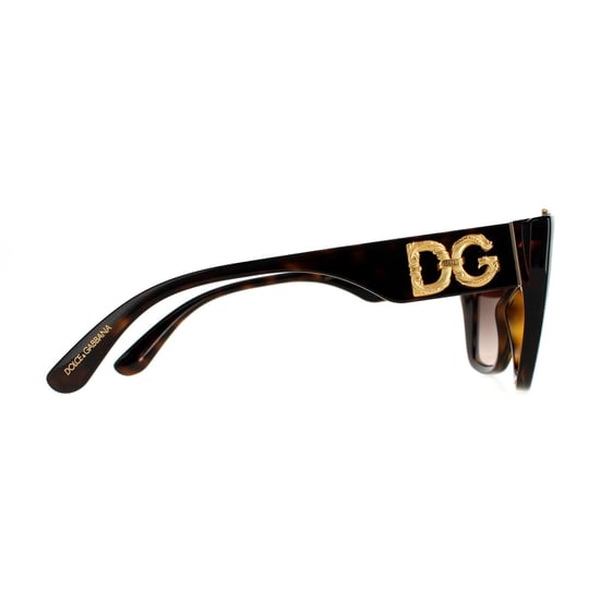 Dolce & Gabbana Cat Eye Womens Havana Brown Gradient DG6144 Sunglasses