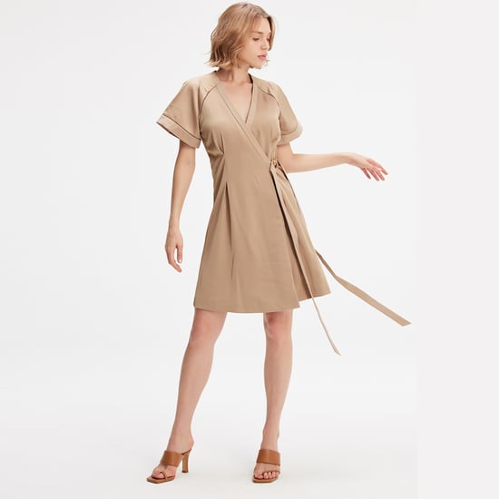 Minimalistische wrap jurk - Image 3