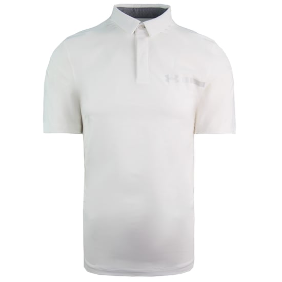 Under Armour HeatGear Perpetual Woven Golf Polo Shirt Mens Cream Top 1306301 100