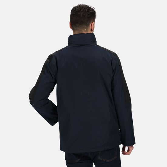 Regatta Mens Defender III 3-in-1 Waterproof Windproof Jacket / Performance Jacket (Navy / Black)