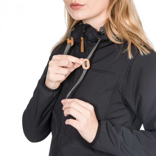 Trespass Womens/Ladies Kristen Longer Length Hooded Waterproof Jacket (Black)