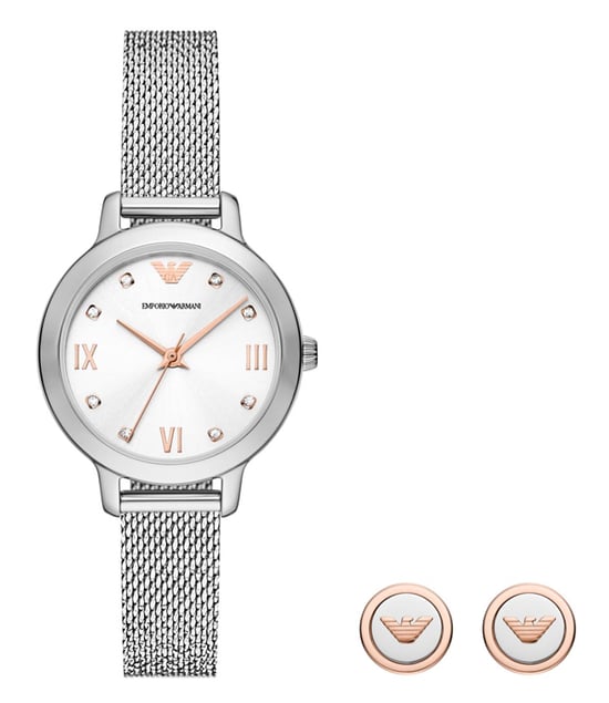 Emporio Armani Cleo Women's Silver Watch AR80065SET