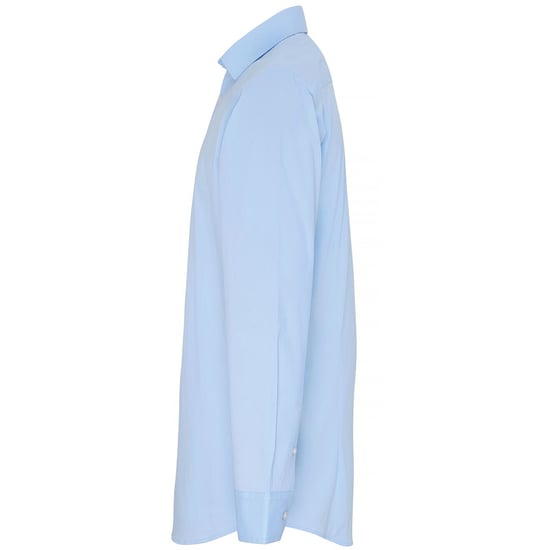 Premier Heren Rekken Pasvorm Popeline Lange Mouwen Shirt (Lichtblauw) - Image 3