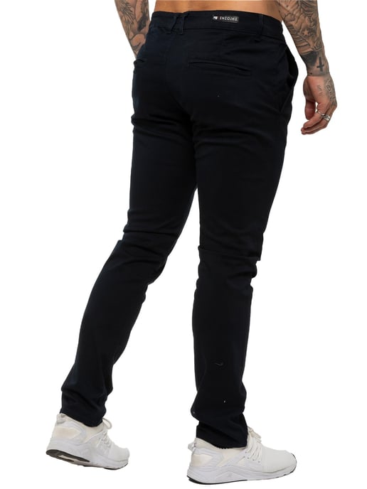 Enzo | Heren Slim Fit Stretch Chino Jeans - Marineblauw - Image 3