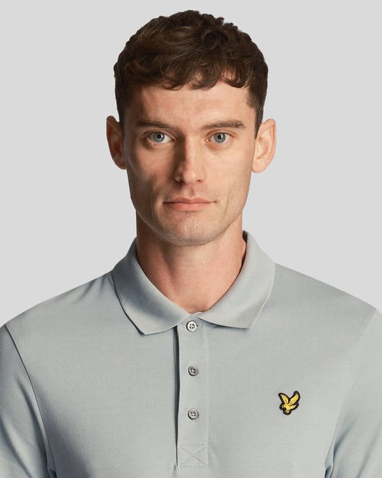 Lyle Scott leiblauw effen poloshirt - Image 4