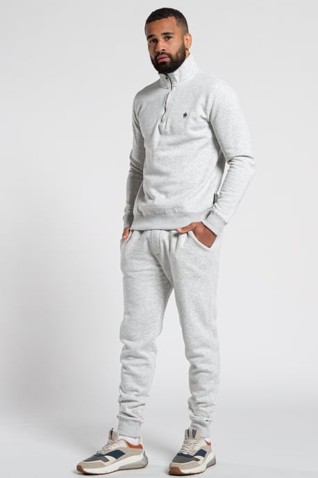 Light Grey Cotton Blend Joggers - Image 3