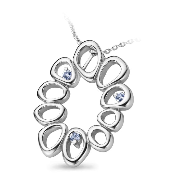 Orphelia Dames 925 Sterling Zilveren Set: Ketting-Hanger + Oorbellen - Zilver SET-5018 - Image 4