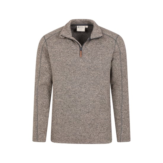 Mountain Warehouse Heren Idris II Half Zip Fleece Top (Beige) - Image 3