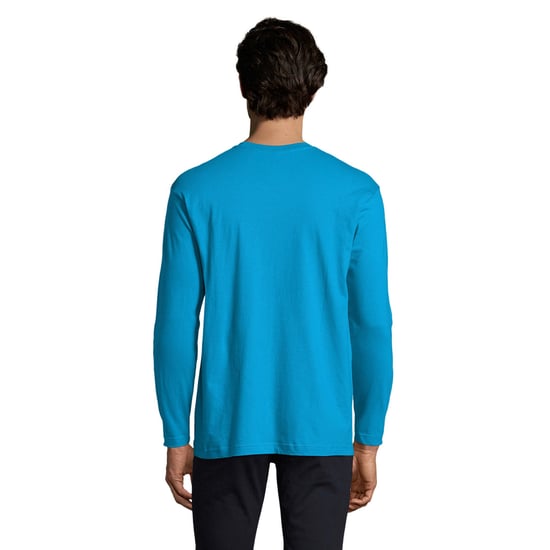 SOLS Heren Monarch T-shirt met lange mouwen (Aqua) - Image 2