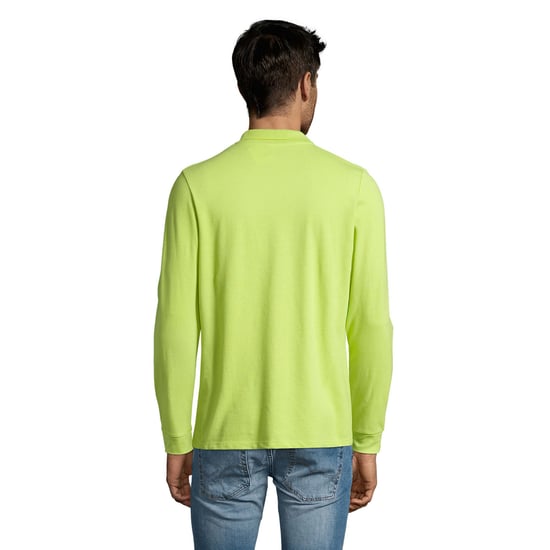 SOLS Heren Perfect Effen Piqué Poloshirt met Lange Mouwen (Appelgroen) - Image 2