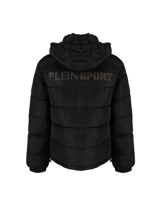Plein Sport Bold Ruglogo Gevoerde Zwarte Jas - Image 5